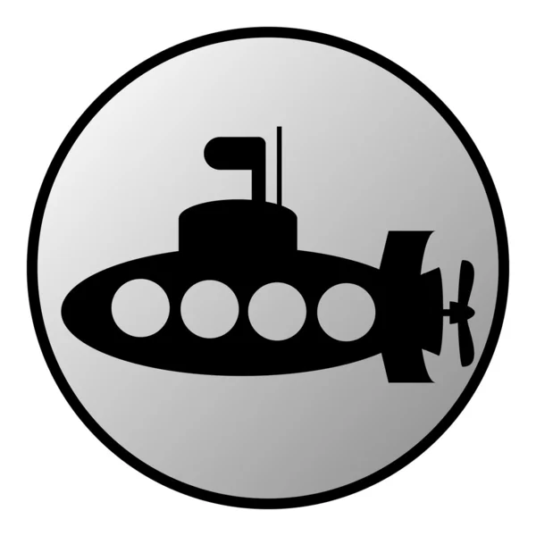 Submarine button — Stock Vector