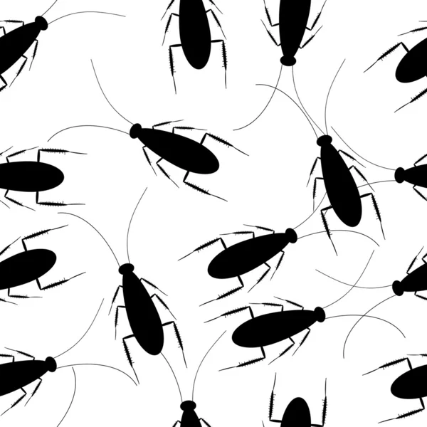 蟑螂无缝模式 — 图库矢量图片