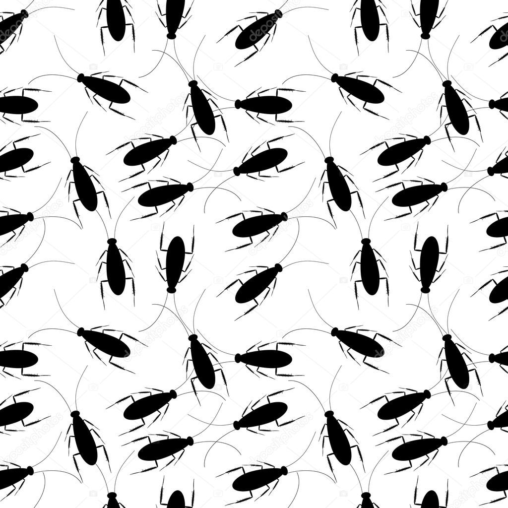Cockroaches seamless pattern