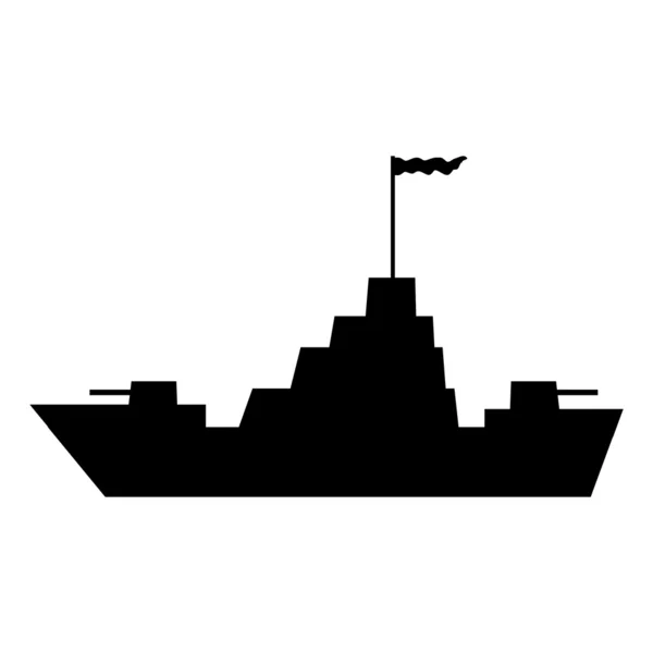 Warship icon — Stock Vector