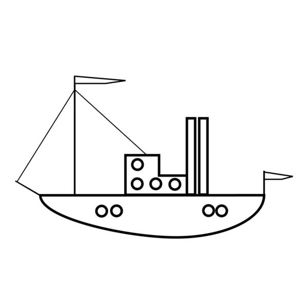 Przycisk statku — Wektor stockowy