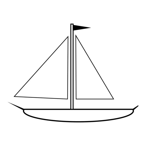 Ikone des Segelschiffs — Stockvektor