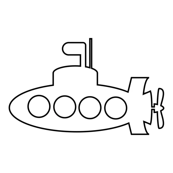 Okręt podwodny ikona — Wektor stockowy