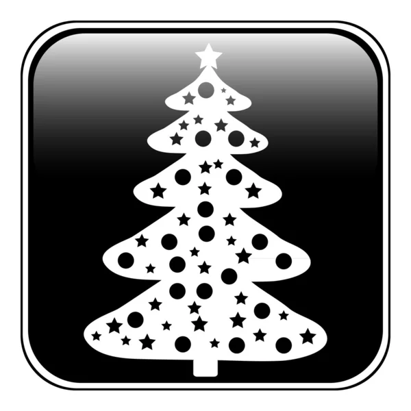 Kerstboom pictogram — Stockvector