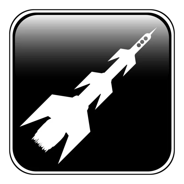 Iniciando botón de cohete — Archivo Imágenes Vectoriales