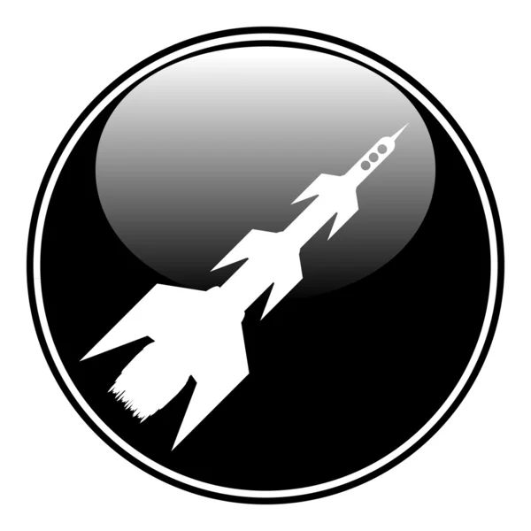 Démarrage fusée bouton — Image vectorielle