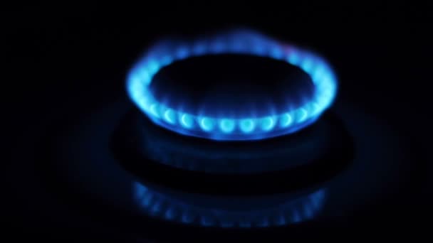 Queimador de gás no fogão — Vídeo de Stock