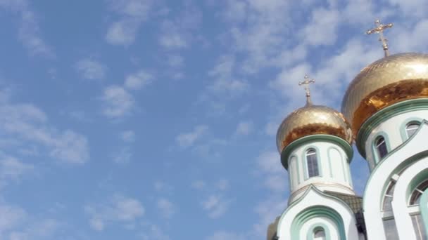 Orthodox church camera pan — Stock Video