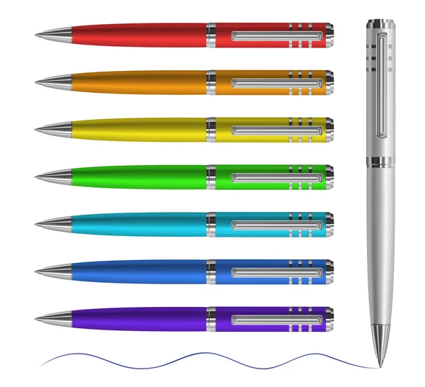 Fargede penner – stockvektor