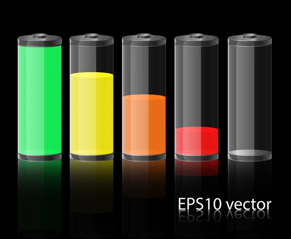 Glas batterij — Stockvector