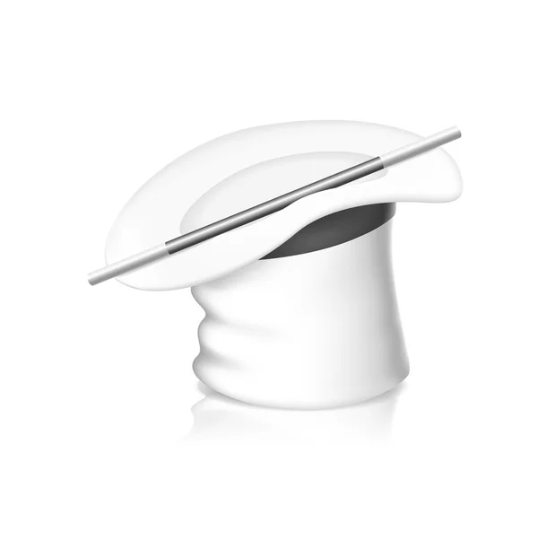 White magic hat — Stockový vektor