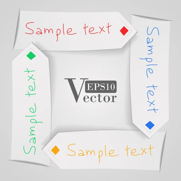 纸张箭头信息图形papper pilar infographics — Stock vektor