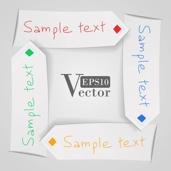 Papier pijlen infographics — Stockvector