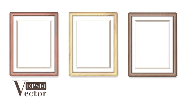 Houten frames — Stockvector