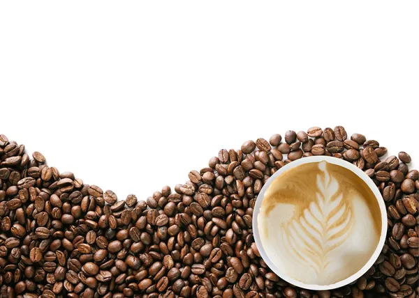 Kaffebönor bakgrund — Stockfoto
