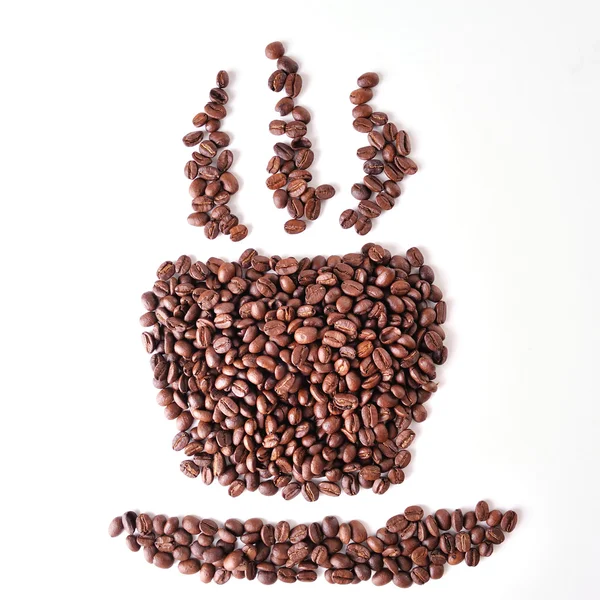Kaffe bean isolatet — Stockfoto