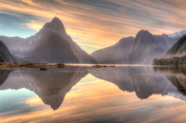 Milford sound, New Zealand clipart