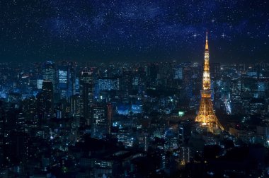 Tokyo tower adlı güzel gökyüzü