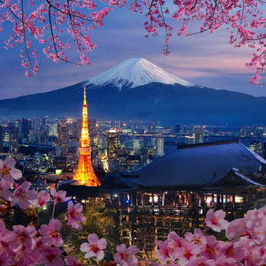 Various travel destination in Japan clipart