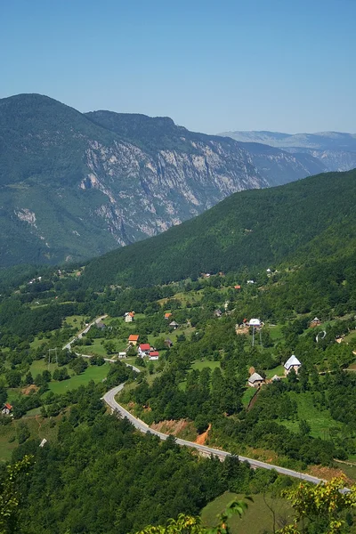 Bird's eye view on landscape in Montenegro — Stock Photo, Image