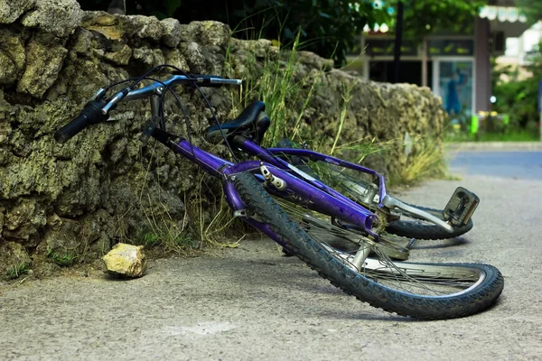 Deformated rowerów po wypadku — Zdjęcie stockowe