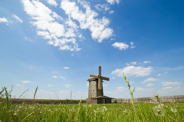 Wooden windmill in Russia — Stock Photo, Image