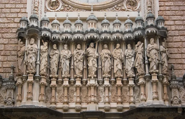 Facade of Santa Maria de Montserrat monastery — Stock Photo, Image