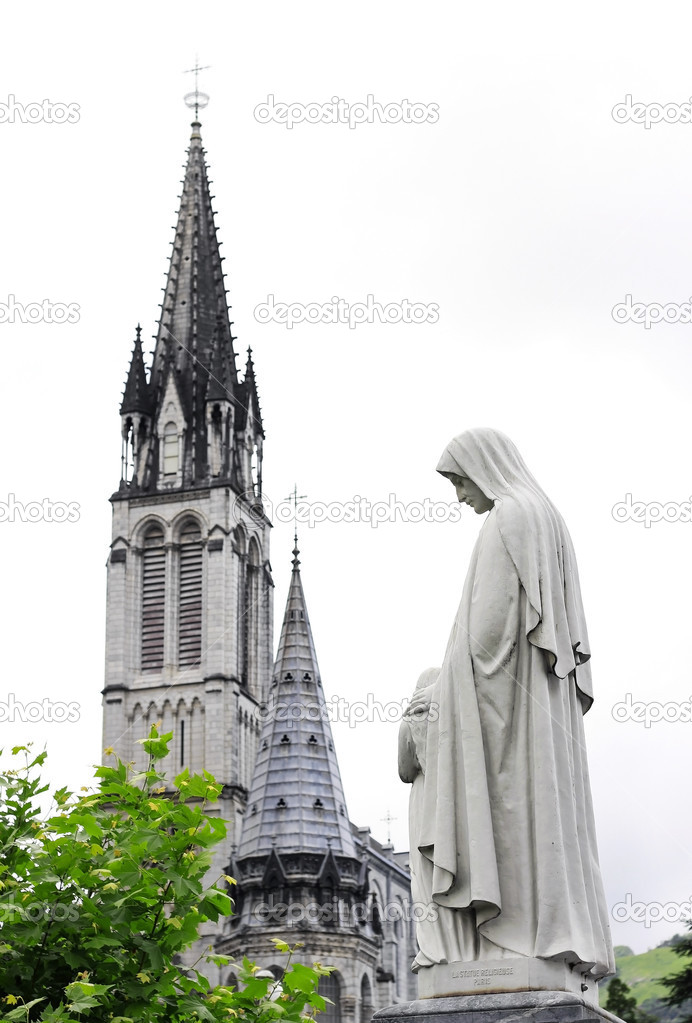 Cathedral in Lourdes, France