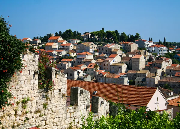 Veduta della città di Hvar — Foto Stock