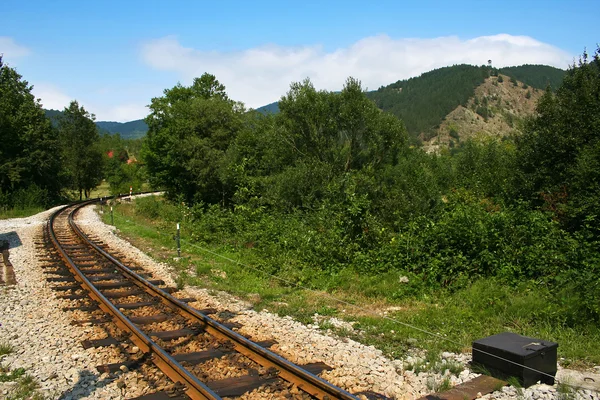 Viejo ferrocarril de vía estrecha — Foto de Stock