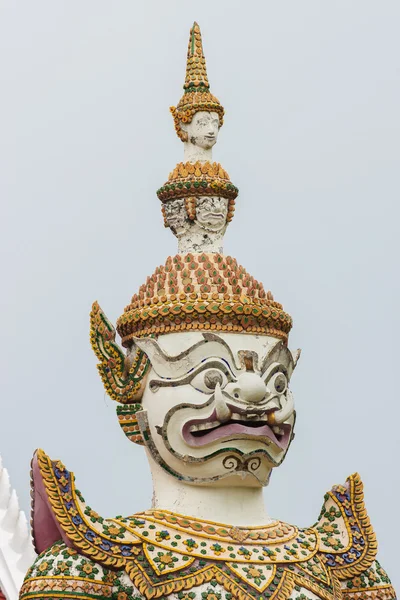 White Demon Guardian in the Buddhist Temple — Stock Photo, Image