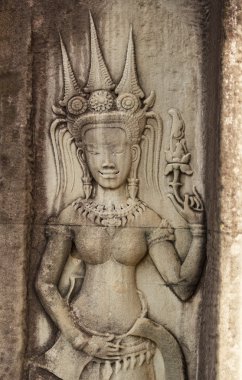 Steinmetzarbeiten in Angkor wat