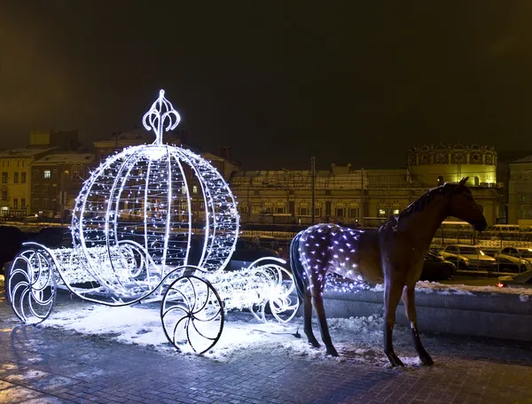 Moscow, Christmas decoration — Stock Photo, Image