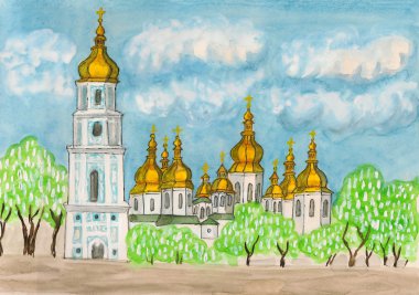 Kiev, sofiyskiy Katedrali, el boyalı resim