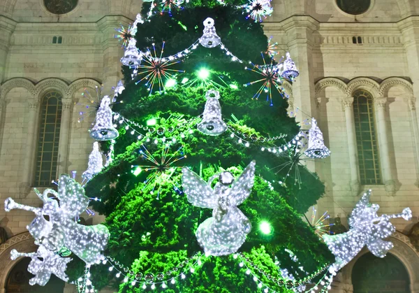 Anjos na árvore de Natal — Fotografia de Stock
