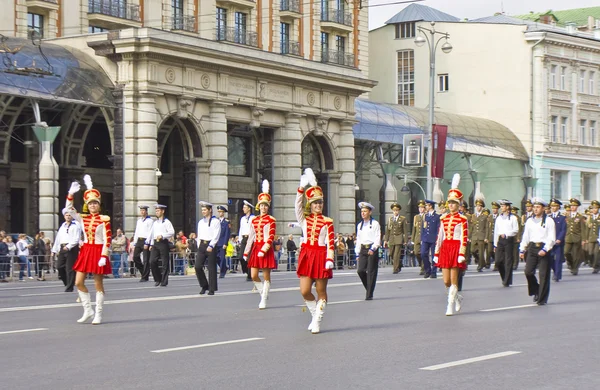 莫斯科国际艺术节的军事乐队"斯帕斯卡亚 — 图库照片