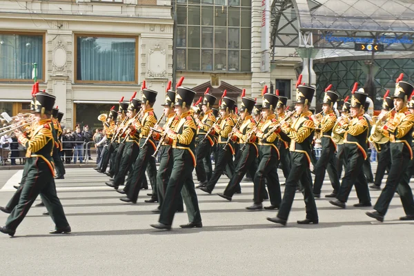 莫斯科国际艺术节的军事乐队"斯帕斯卡亚 — 图库照片