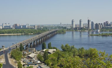 Kiev, nehir dnepr üzerinde görünüm