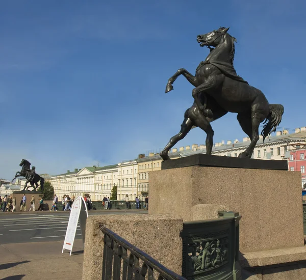 St. petersburg, anichkov most — Stock fotografie