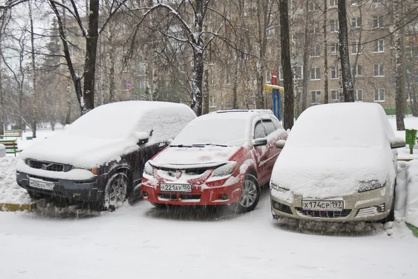 在莫斯科的降雪 — 图库照片