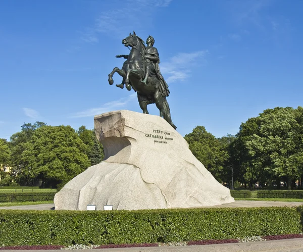 Санкт-Петербург, пам'ятник короля Петра я — стокове фото