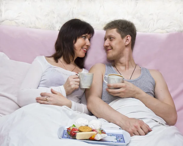 Colazione a letto — Foto Stock