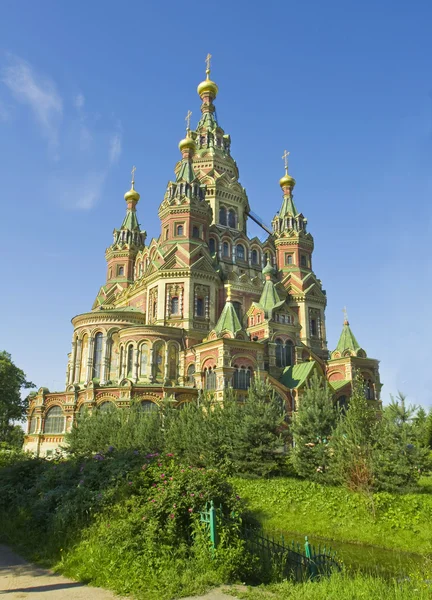 Peterhof, Katedra Świętego Piotra i st. pavel — Zdjęcie stockowe