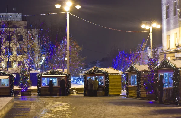 Kerstmarkt, Moskou — Stockfoto