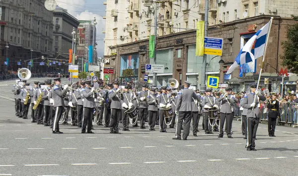 Finnisches Orchester bei der Parade in Moskau — Stockfoto