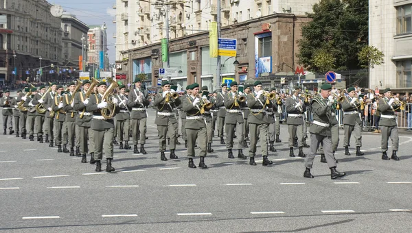 Orquestra da Áustria em parada em Moscou — Fotografia de Stock