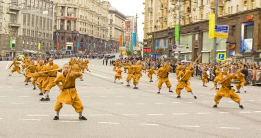 muro de piedra escultura tailandesaKeşişler shaolin Manastırı, Moskova Uluslararası Festivali