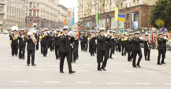 Orquestra militar russa em festival internacional em Moscou — Fotografia de Stock