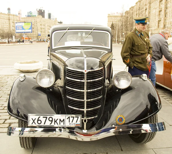 Rali de carros clássicos, Moscou — Fotografia de Stock