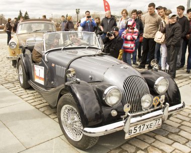 Retro araba morgan rallide klasik otomobil, Moskova